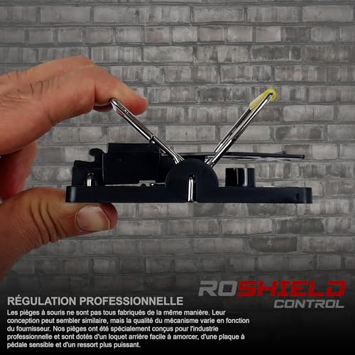 Detalle de Roshield 6 pièges à souris réutilisables – kit efficace et sensible pour l’intérieur et l’extérieur