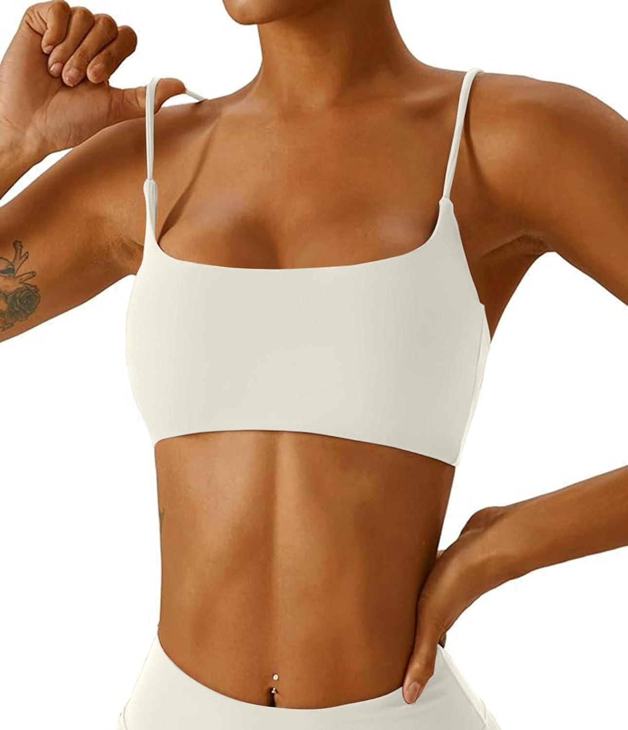 Thumbnail 3 de Comper Women's Sports Bra with Thin Straps: Light Support, Removable Pads, Wireless
