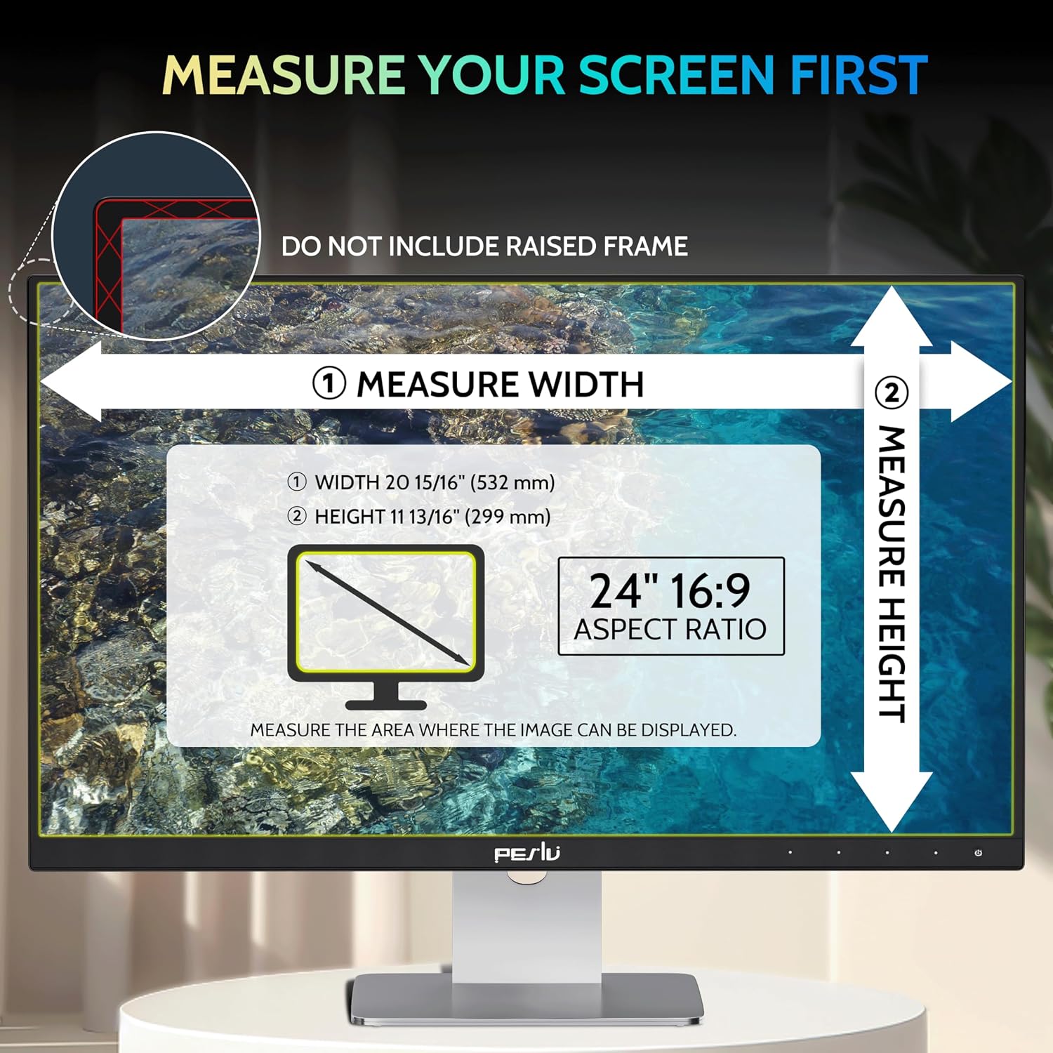 Detalle 2 de Peslv 24 Inch Privacy Screen for Monitor