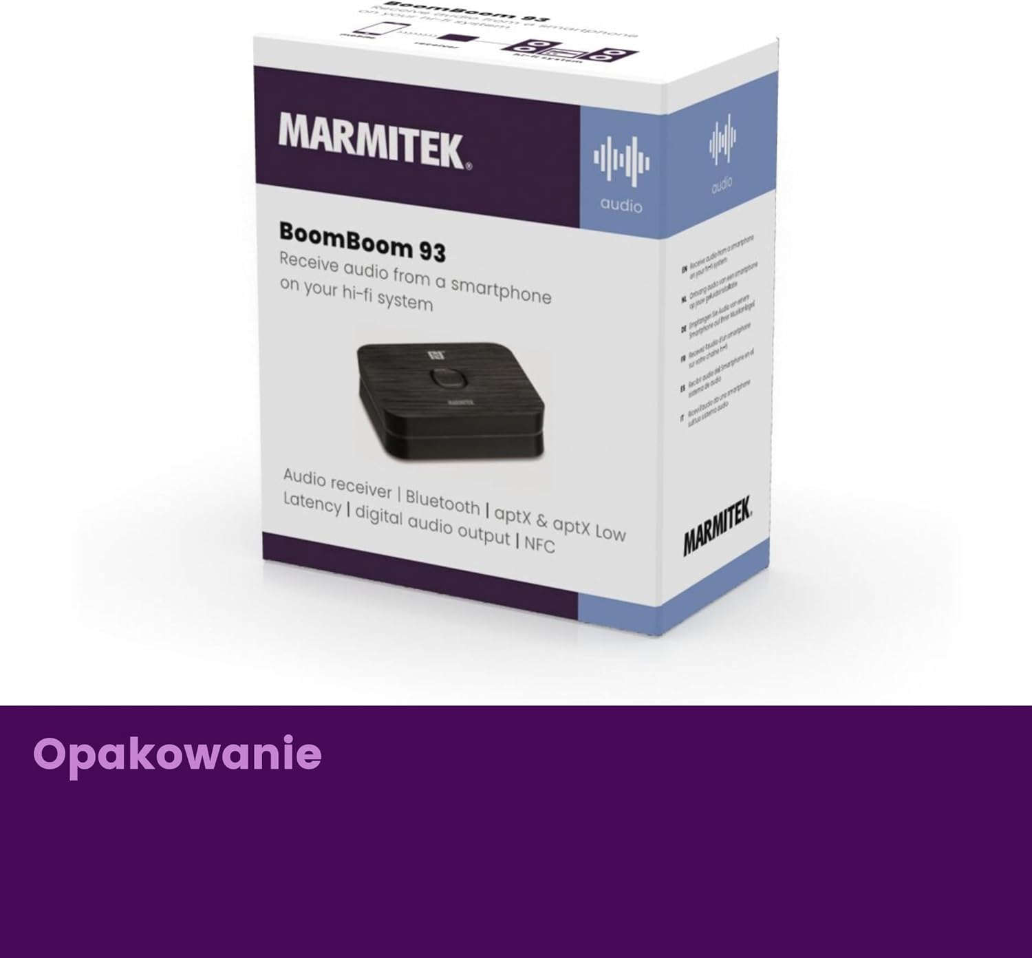 Thumbnail 6 de Marmitek BoomBoom 93 – odbiornik Bluetooth aptX Low Latency z NFC i Toslink