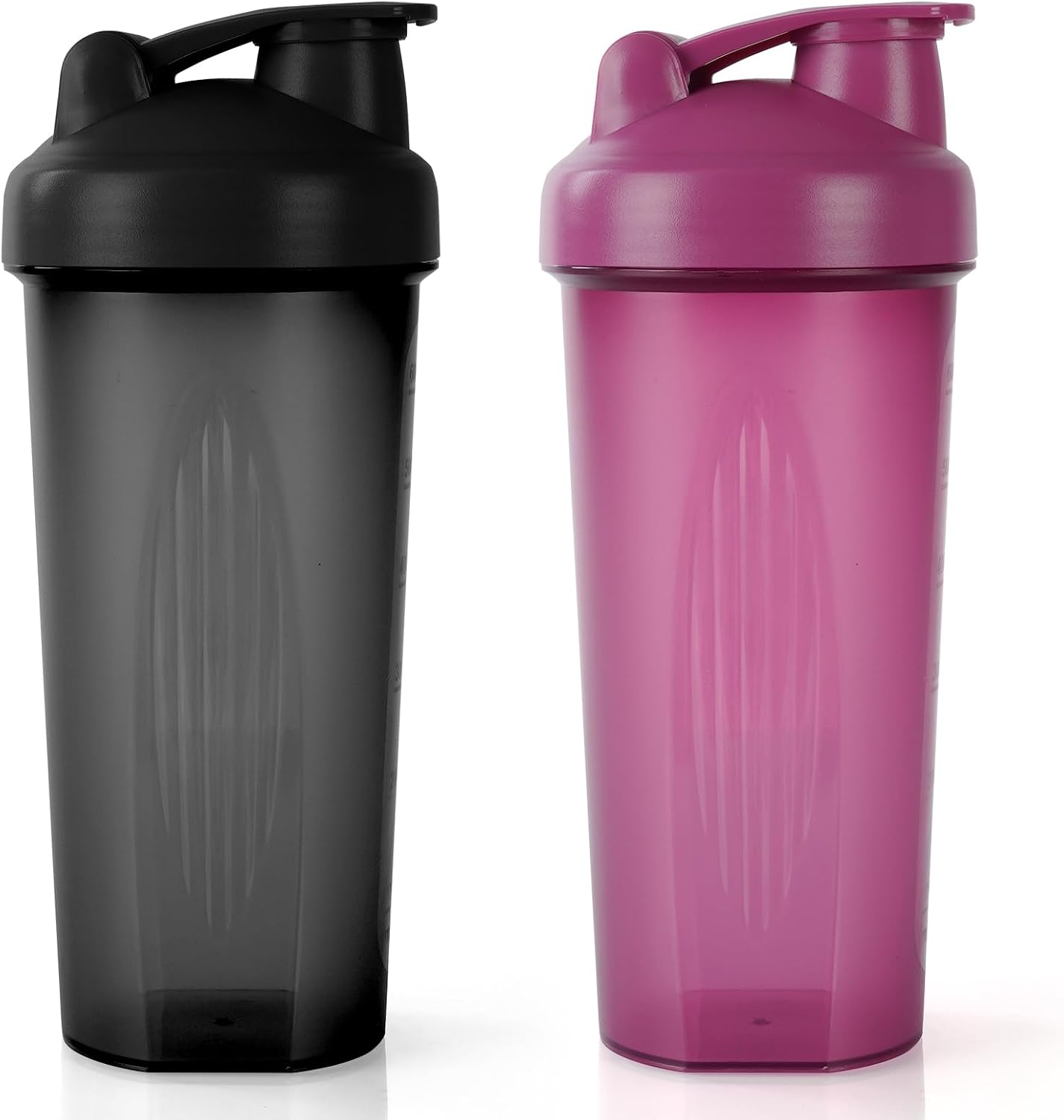 Detalle de AOGOE Protein Shaker 600ml – BPA-frei, auslaufsicher und geruchsneutral (Schwarz+Lila)