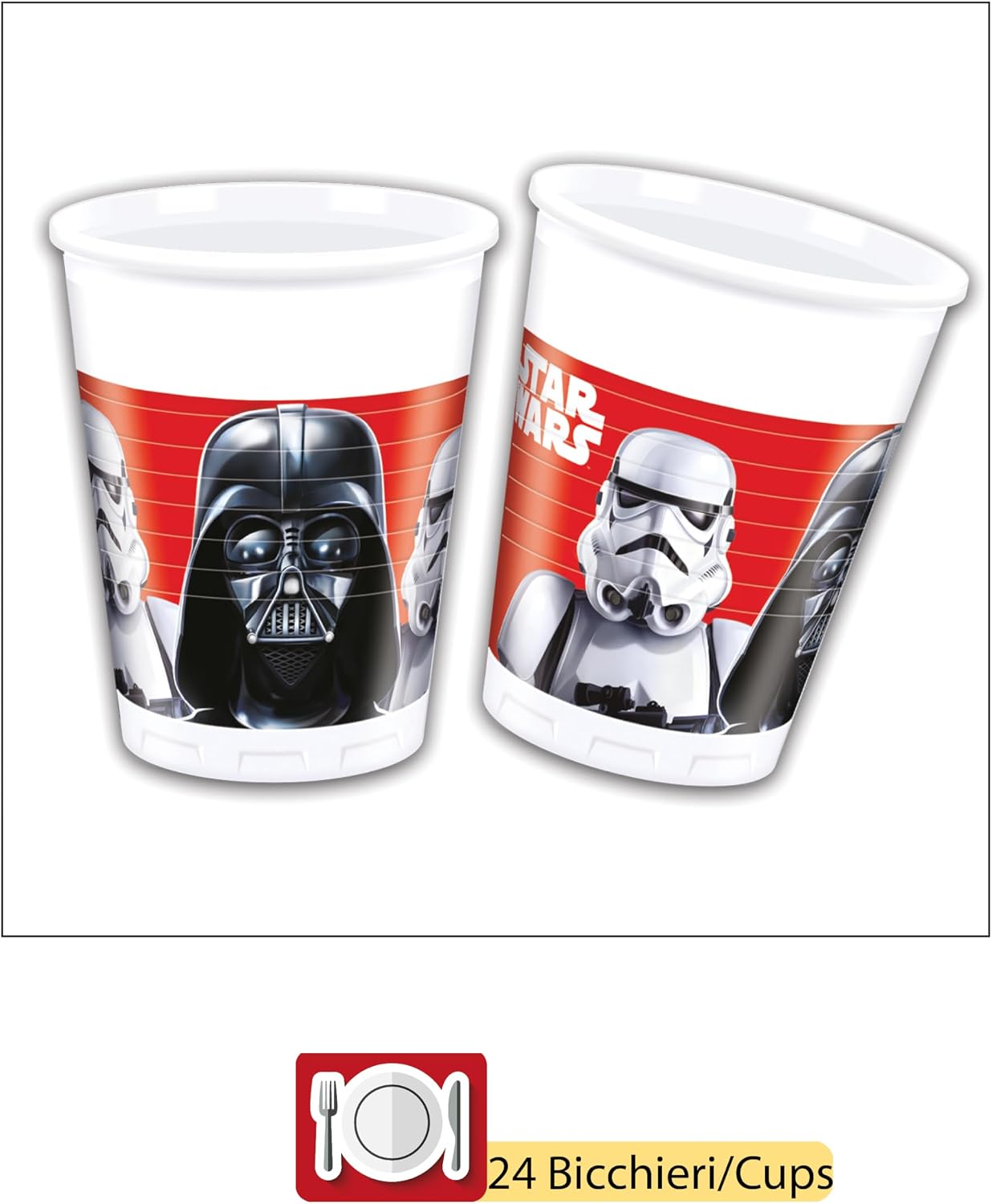 Detalle de Ciao AZ072 Star Wars Galaxy – papierowy zestaw stołowy na 24 osoby, 112 elementów