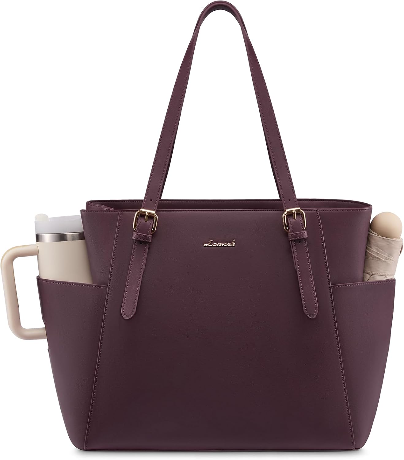 Thumbnail 6 de LOVEVOOK Leather Work Tote Bag 15.6-inch 💼