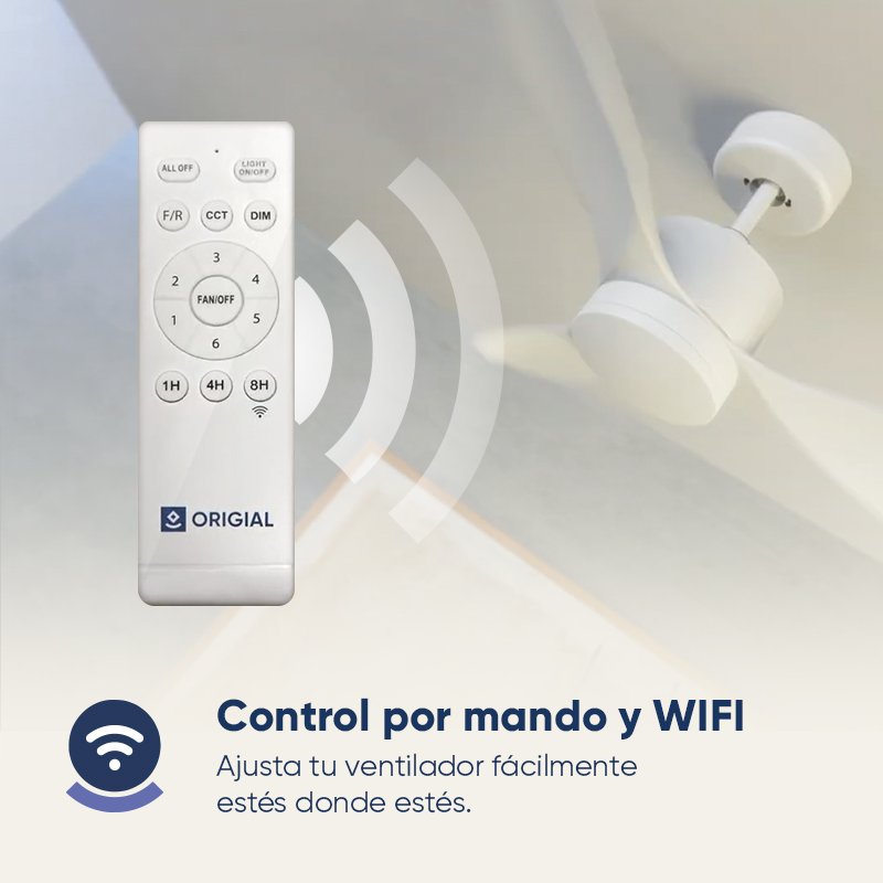 Detalle 2 de Airbliss Ceiling 25WW WiFi Ventilador de Techo 106cm Blanco 🌬