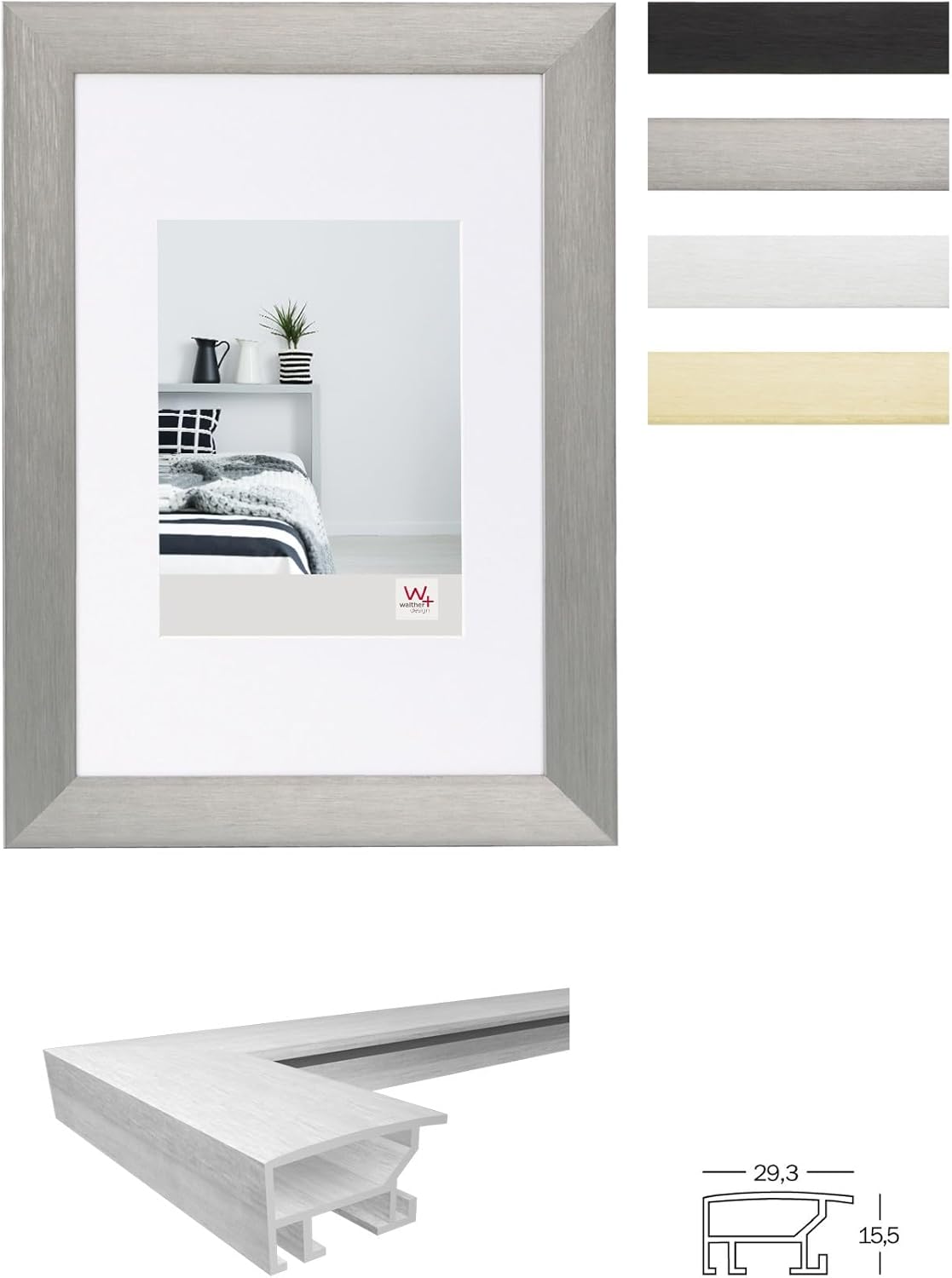 Thumbnail 1 de Walther Design Cadre photo Aluline AL130S argent 21 x 29,7 cm (DIN A4)