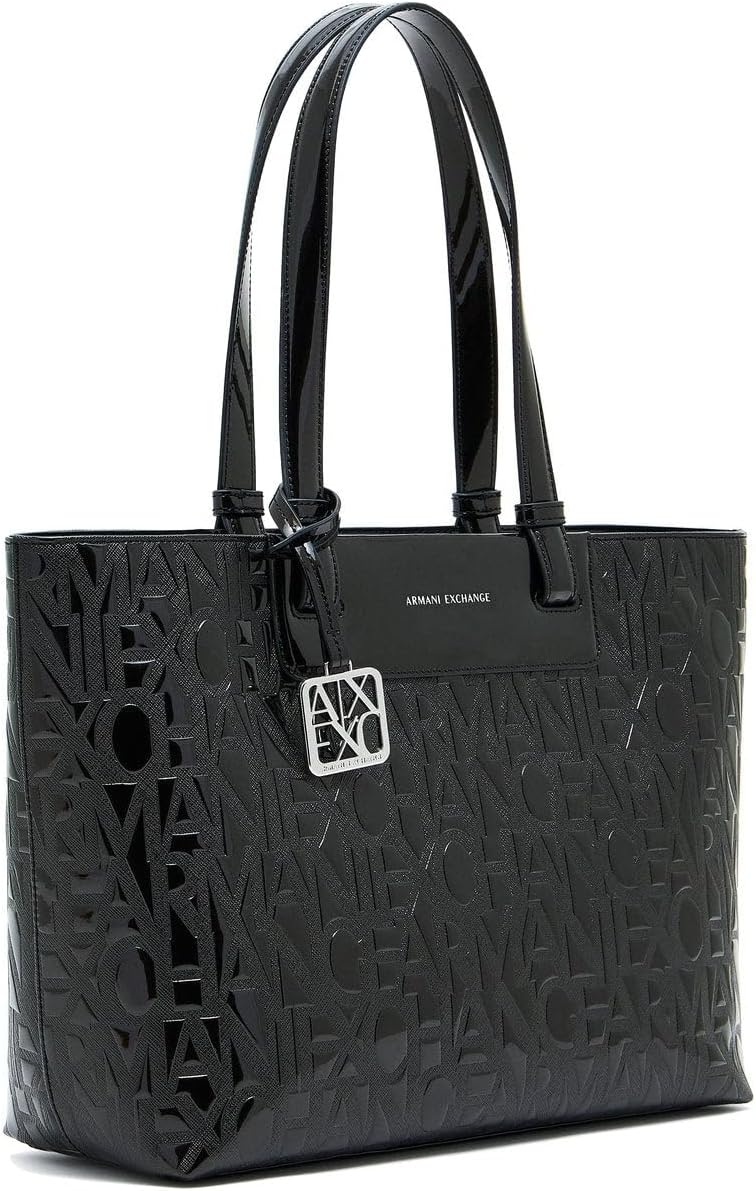 Thumbnail 2 de Armani Exchange Women's Liz: logo all over, stile classico in nero