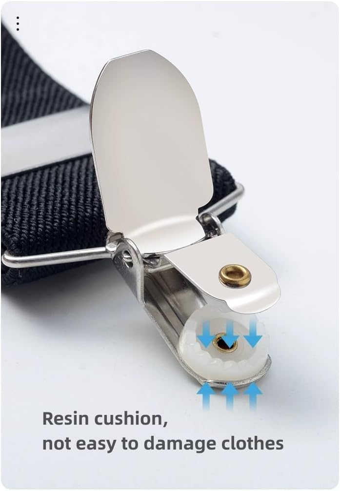 Detalle de NestNook Herren-Hosenträger, 2,5 cm breit – verstellbare Y-Form, atmungsaktiver Komfort