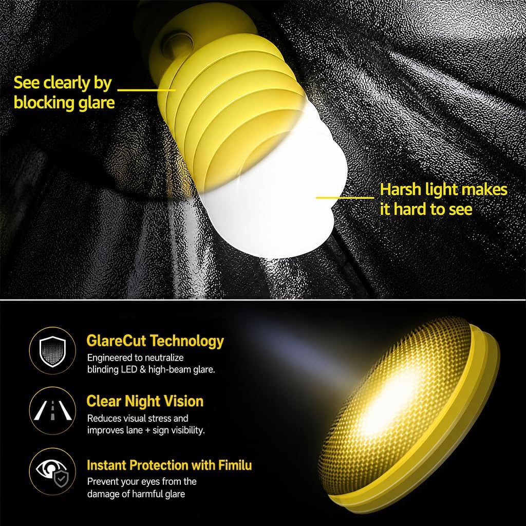 Detalle 1 de FIMILU Night Driving Glasses with Yellow Lenses