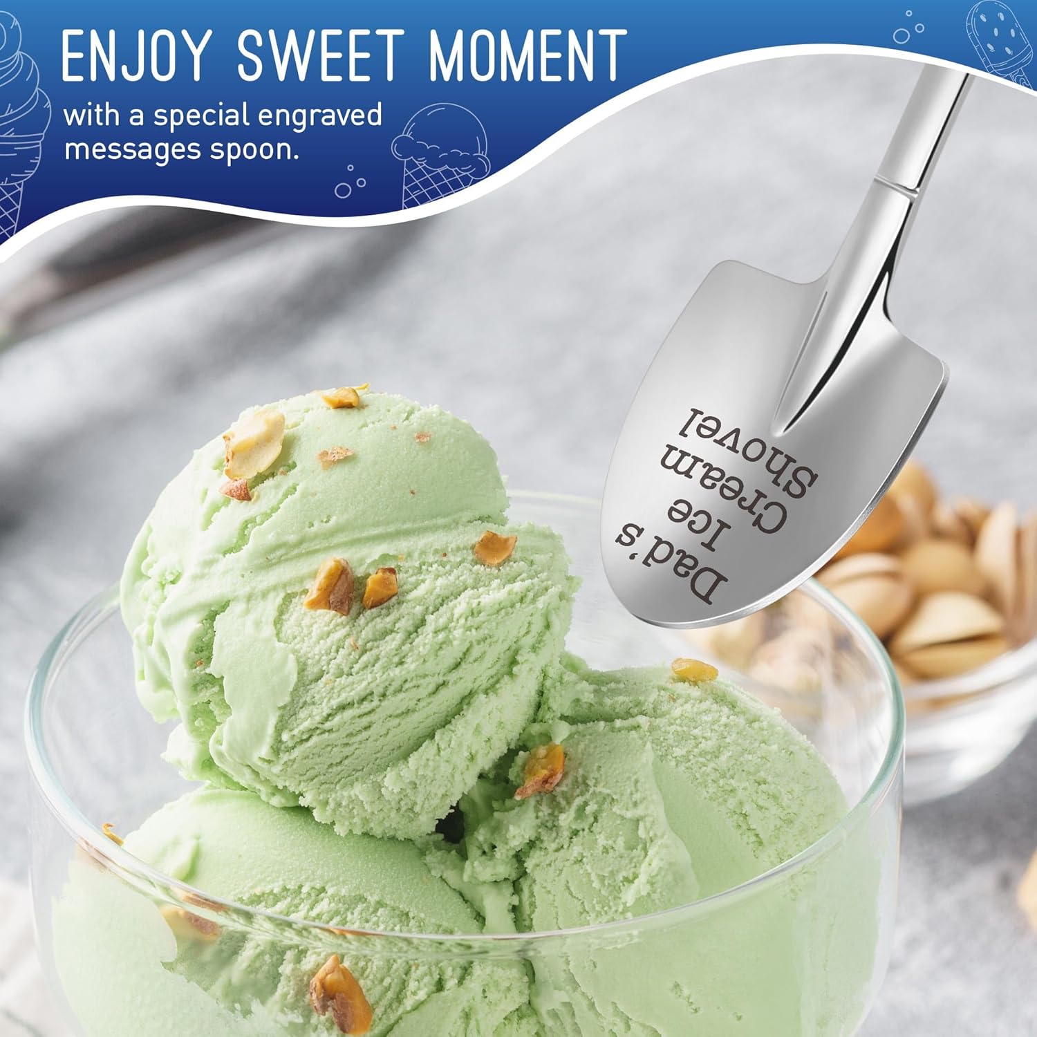 Detalle de Dad's Ice Cream Shovel: A Funny, Practical Gift for Dad, Grandpa, or Father-in-Law