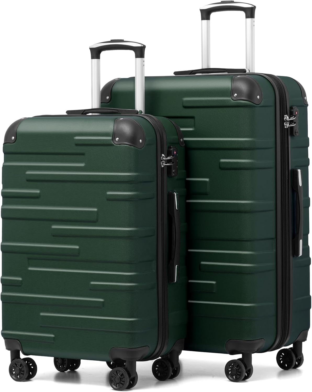 Detalle de COOLIFE Hartschalen-Koffer Rollkoffer Vergrößerbares Gepäck – Groß + Mittelgroß, ABS, TSA-Schloss, 4 Rollen