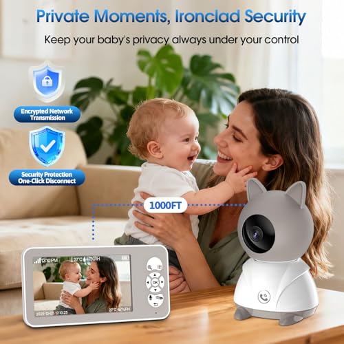 Thumbnail 8 de veorkide Cámara Vigilancia Bebe 2K/5” con PTZ 355°/60° y zoom 4X