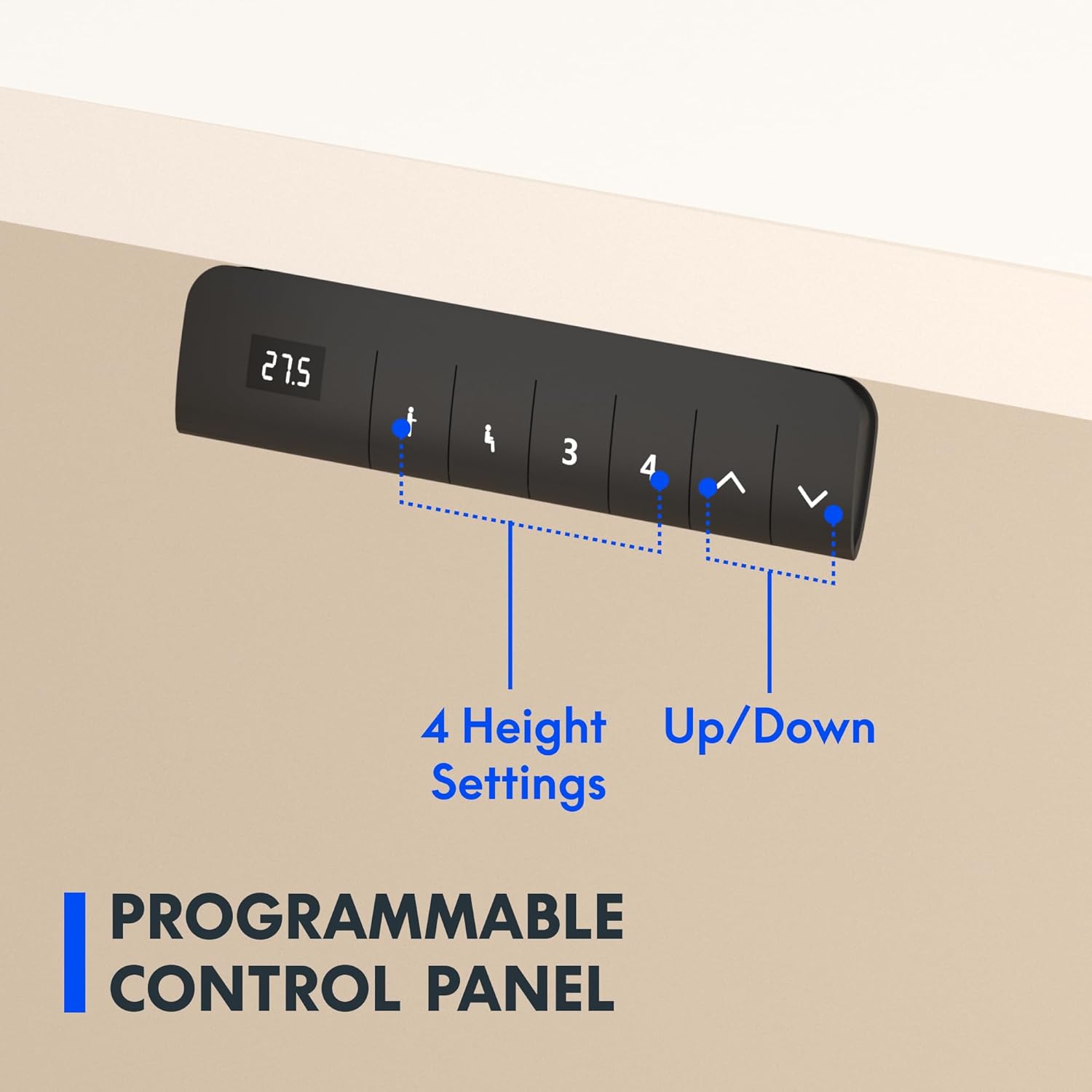 Thumbnail 1 de FlexiSpot Bureau Assis Debout électrique 120x60 cm, 2 moteurs, mémoire (plateau blanc + cadre blanc)
