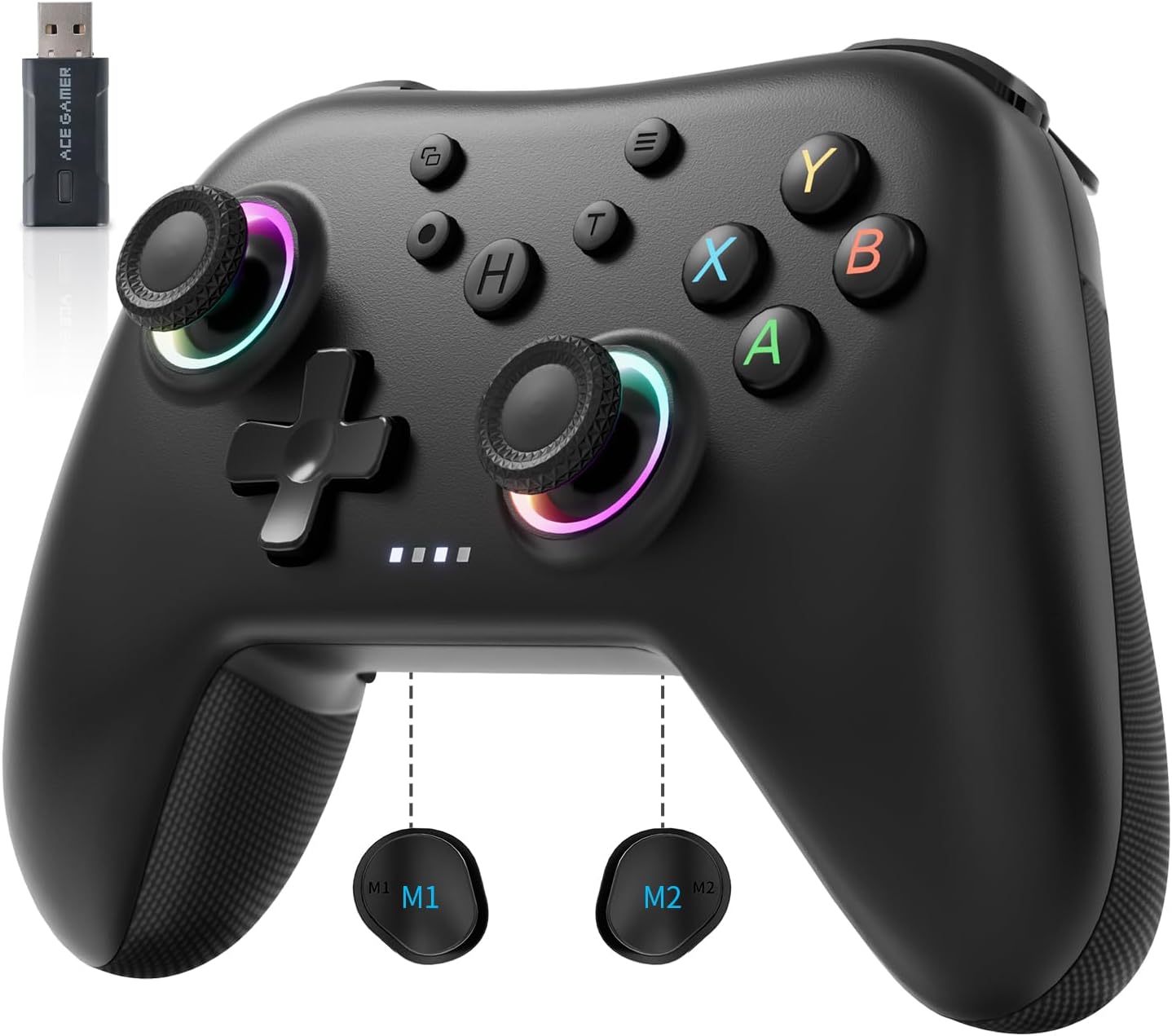 AceGamer Aurora controller wireless 2.4G per PC, Switch e Steam Deck con joystick ad effetto Hall