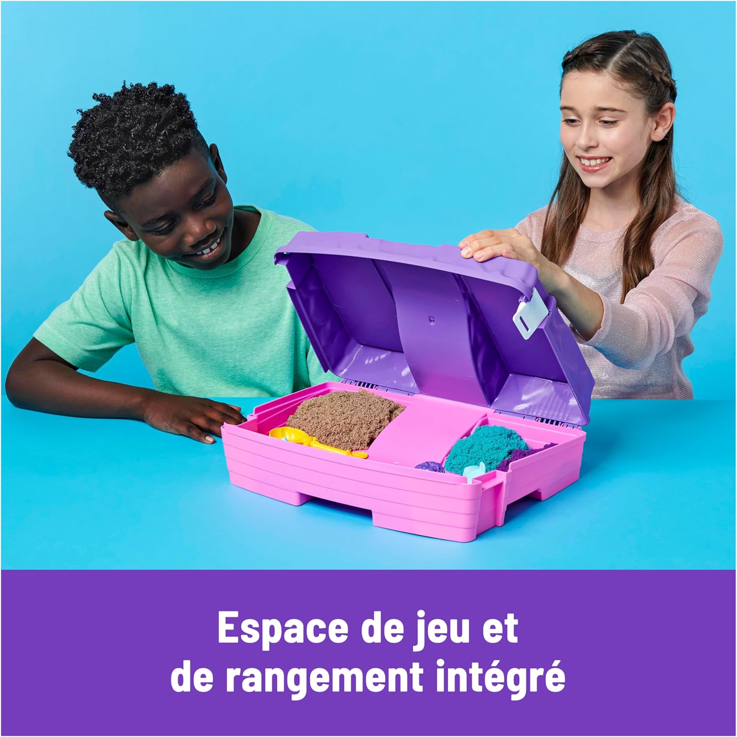 Detalle de Kinetic Sand Sable Magique – Mallette Palais de Sirène 934 g + 8 accessoires (dès 3 ans)