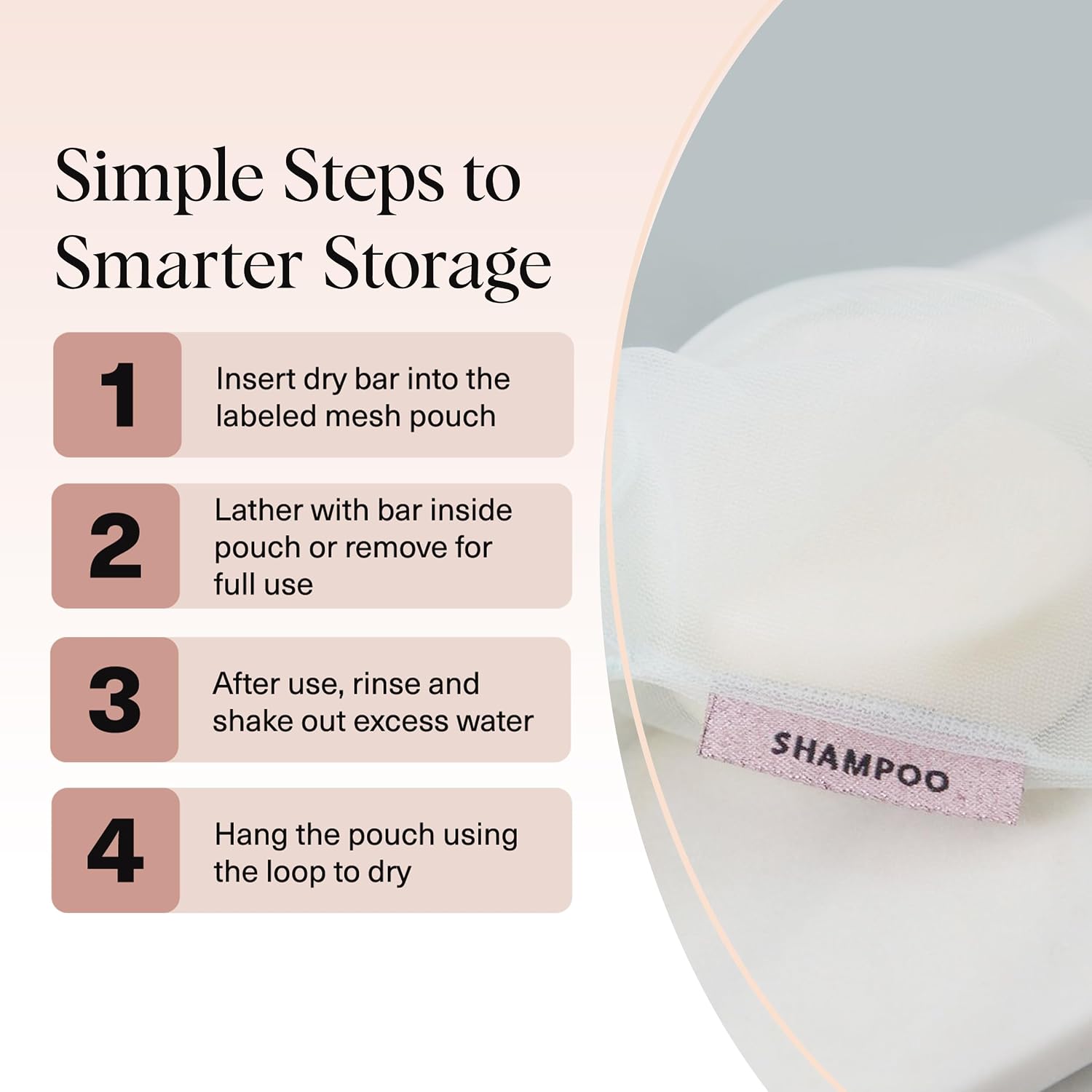 Thumbnail 5 de Kitsch Bar Soap Saver Bag for Shampoo Bars