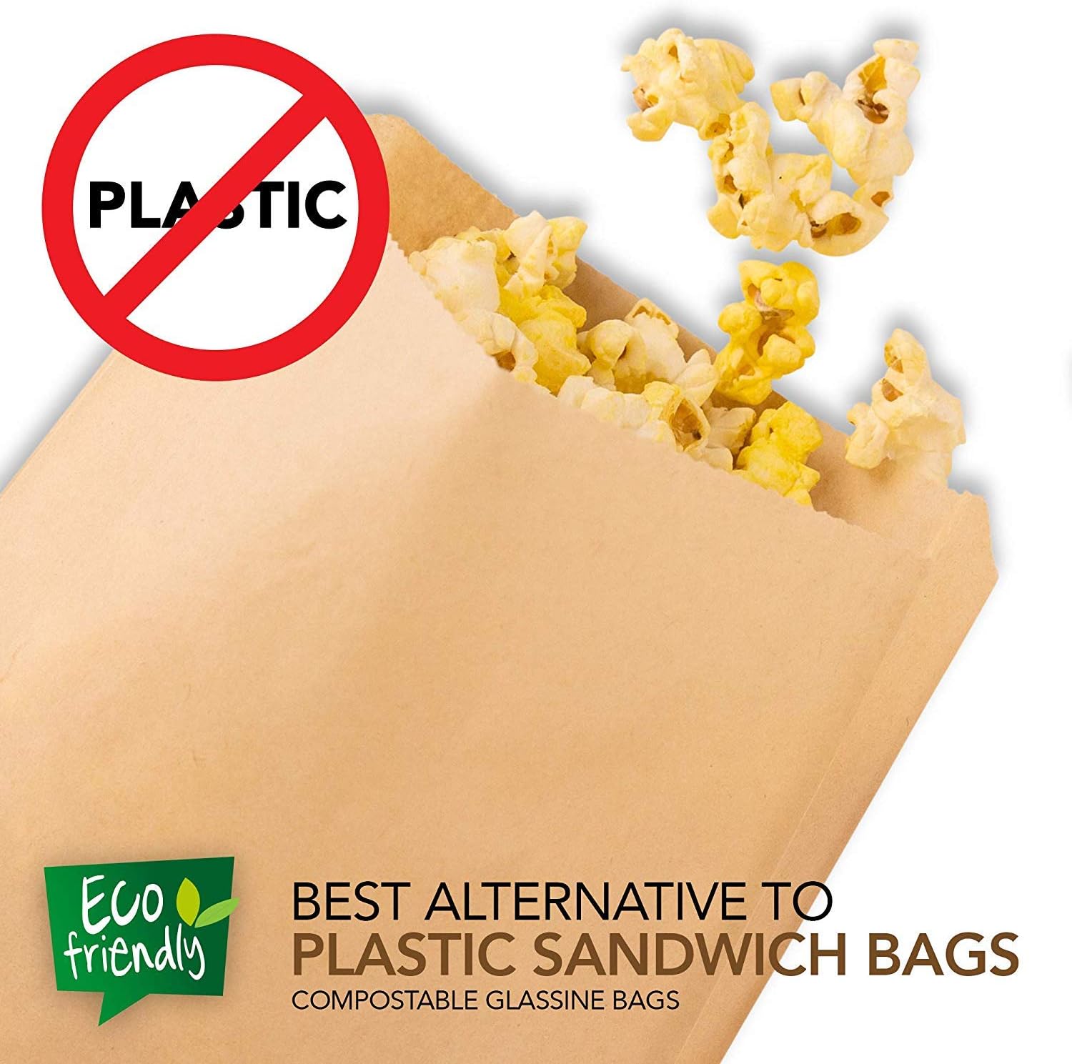 Thumbnail 4 de Paper Sandwich Bags Kraft Brown 125 Pack 📦