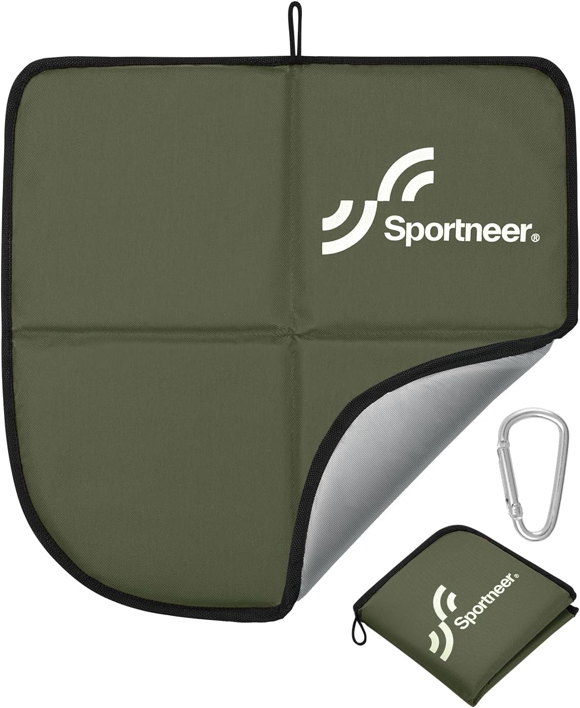 Sportneer Sitzkissen Outdoor (grau) – faltbare, wasserdichte Sitzunterlage für Camping & Wandern