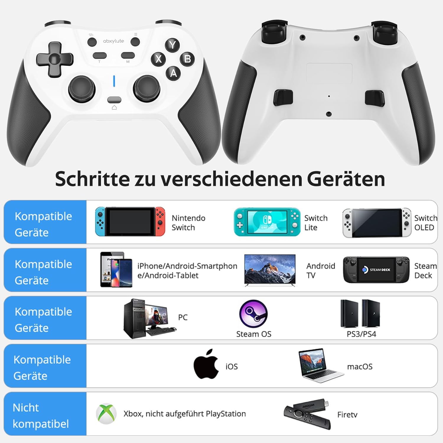 Thumbnail 5 de abxylute C5P kabelloser Gaming-Controller 2,4 GHz