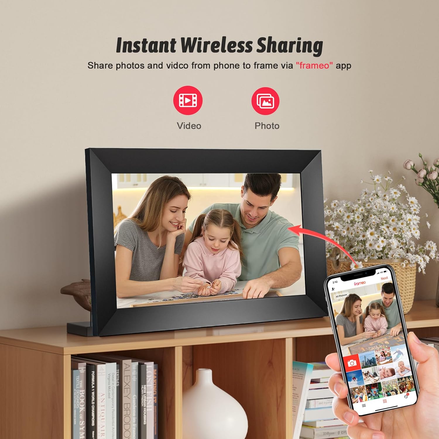 Thumbnail 2 de ACDOKE 10,1 Zoll Digitaler Bilderrahmen WLAN