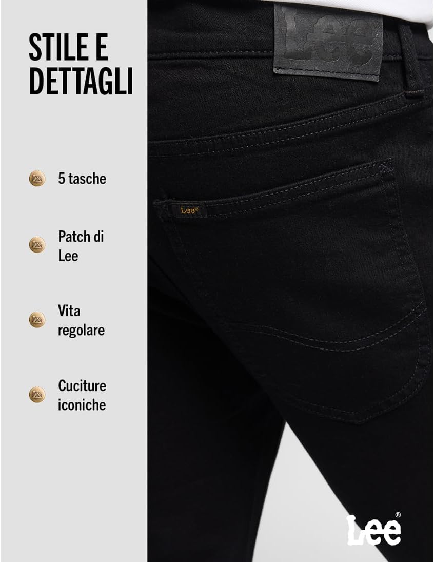 Detalle 2 de Lee Luke II Jeans Uomo: stile contemporaneo e comfort quotidiano