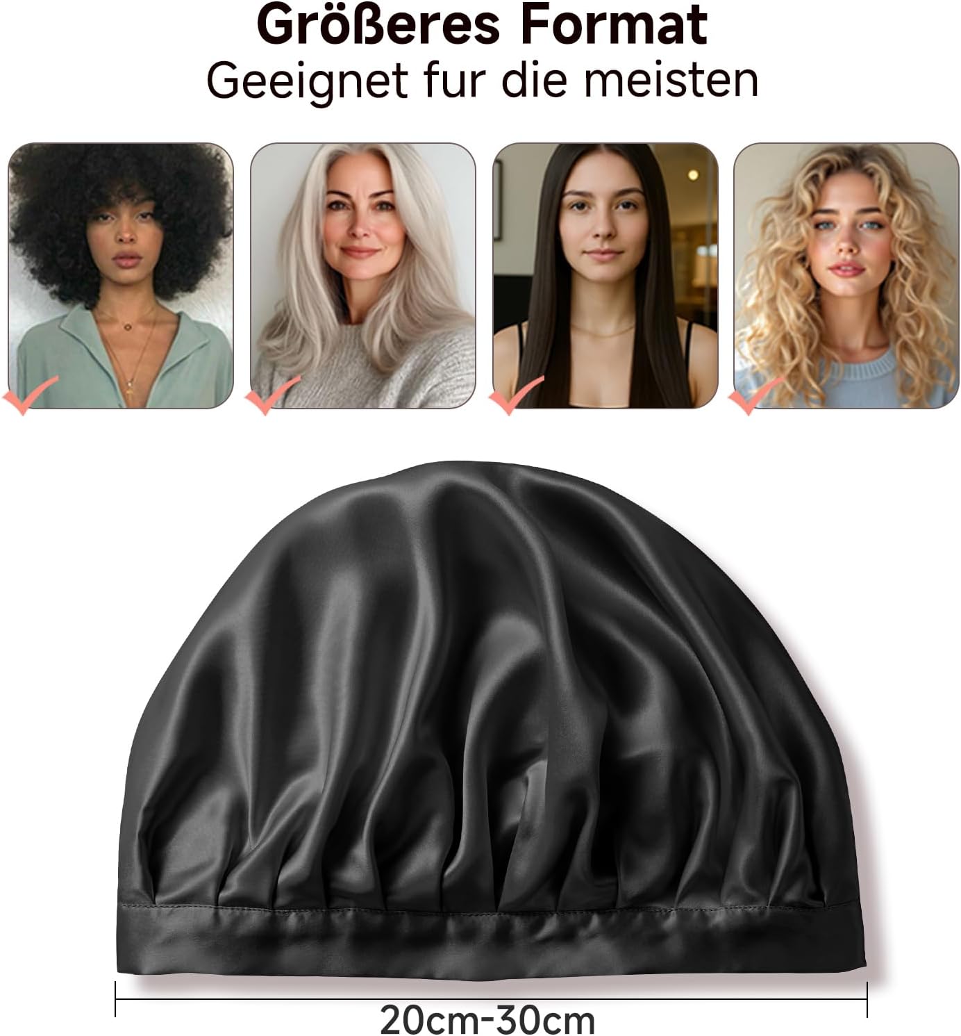 Detalle 2 de Kaome Schlafmütze aus Seide 22 Momme
