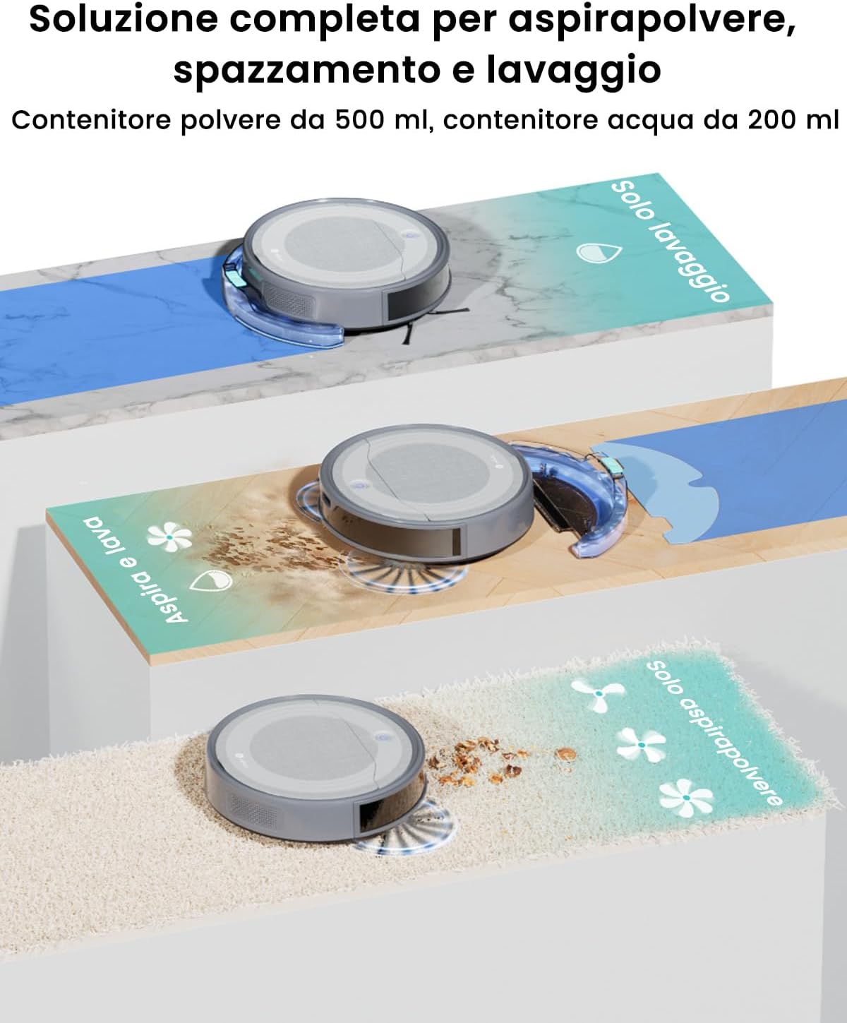 Thumbnail 3 de Lefant M310 Ultra robot aspirapolvere e lavapavimenti 3-in-1 con mappatura e controllo WiFi