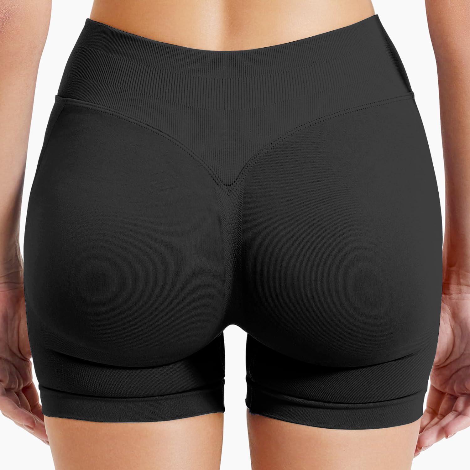 Detalle 2 de Women Workout Impact Shorts 4.5 Scrunch Butt Lifting Tummy Control Gym Shorts