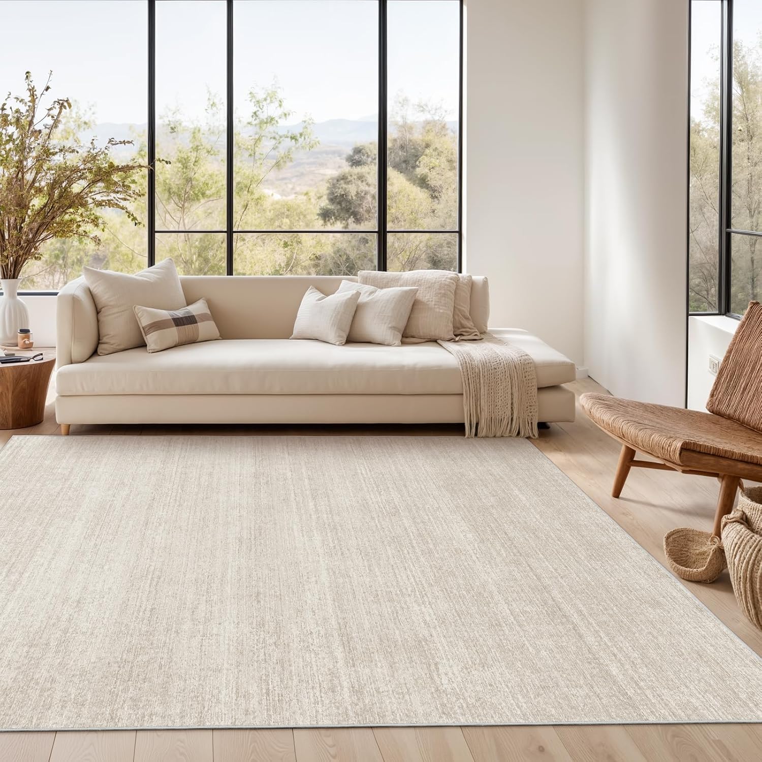 Thumbnail 5 de Valenrug Washable Rugs 6x9 (Beige) — Ultra-Thin Stain Resistant Machine Washable Area Rug, 0.25" Low Pile