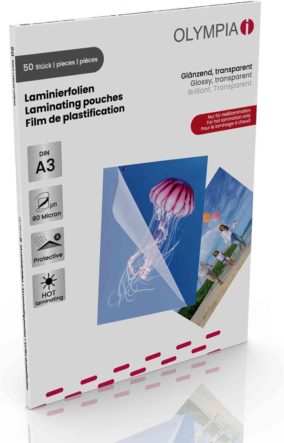 OLYMPIA Laminierfolie 50 x DIN A3 80 Mikron