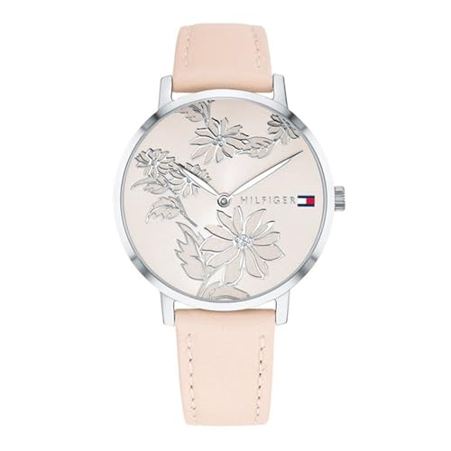Tommy Hilfiger 1781919: reloj de cuarzo para mujer con correa de cuero rosa