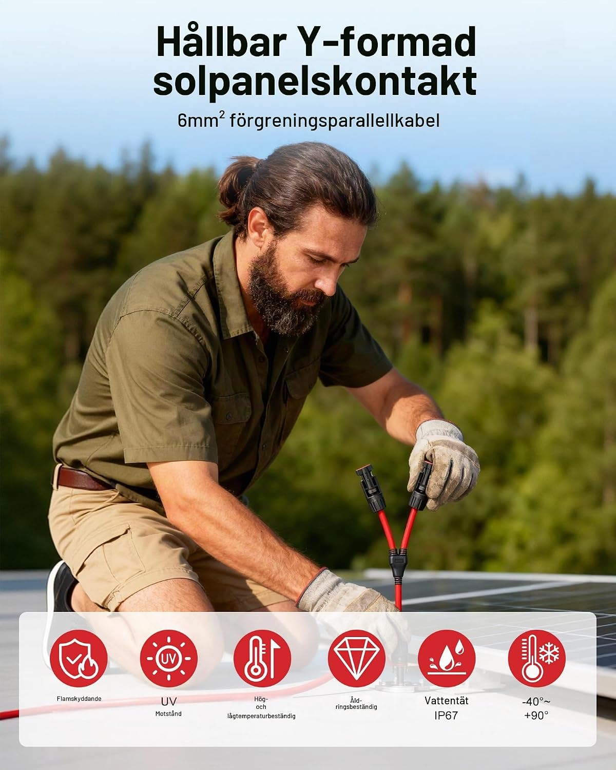 Thumbnail 6 de Binamao 6 mm² Y-fördelare för solkabel, 1Y2 med MMF- och FFM-kontakter