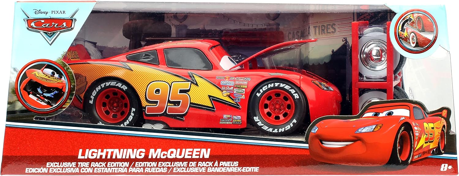 Detalle 2 de Jada 99751 ライトニング・マックィーン 1:24 ダイキャストカー タイヤラック付き