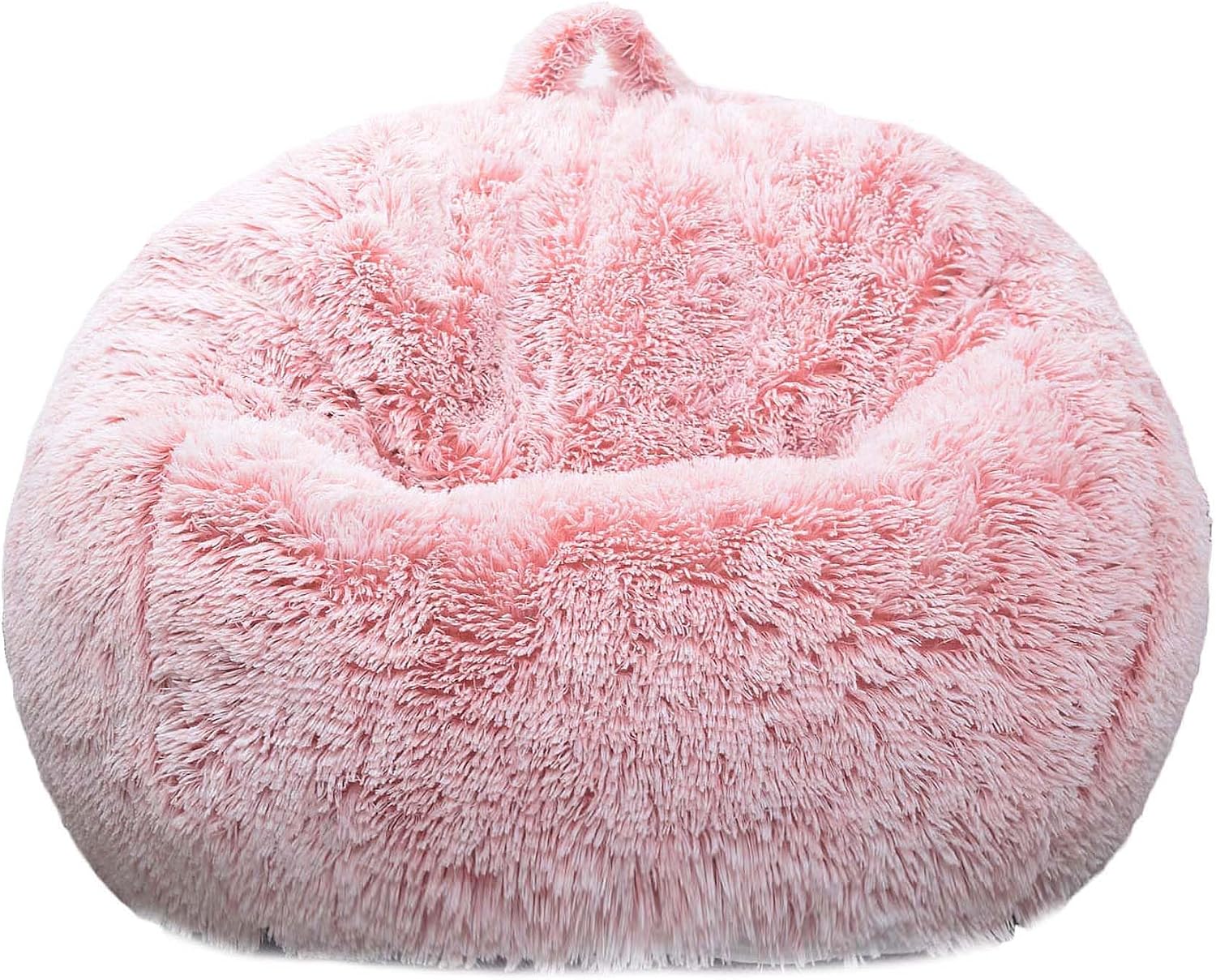 Thumbnail 1 de Kisoy KQ-001DPinkL Stuffed Animal Storage Bean Bag Cover, Faux Fur, Dusty Pink