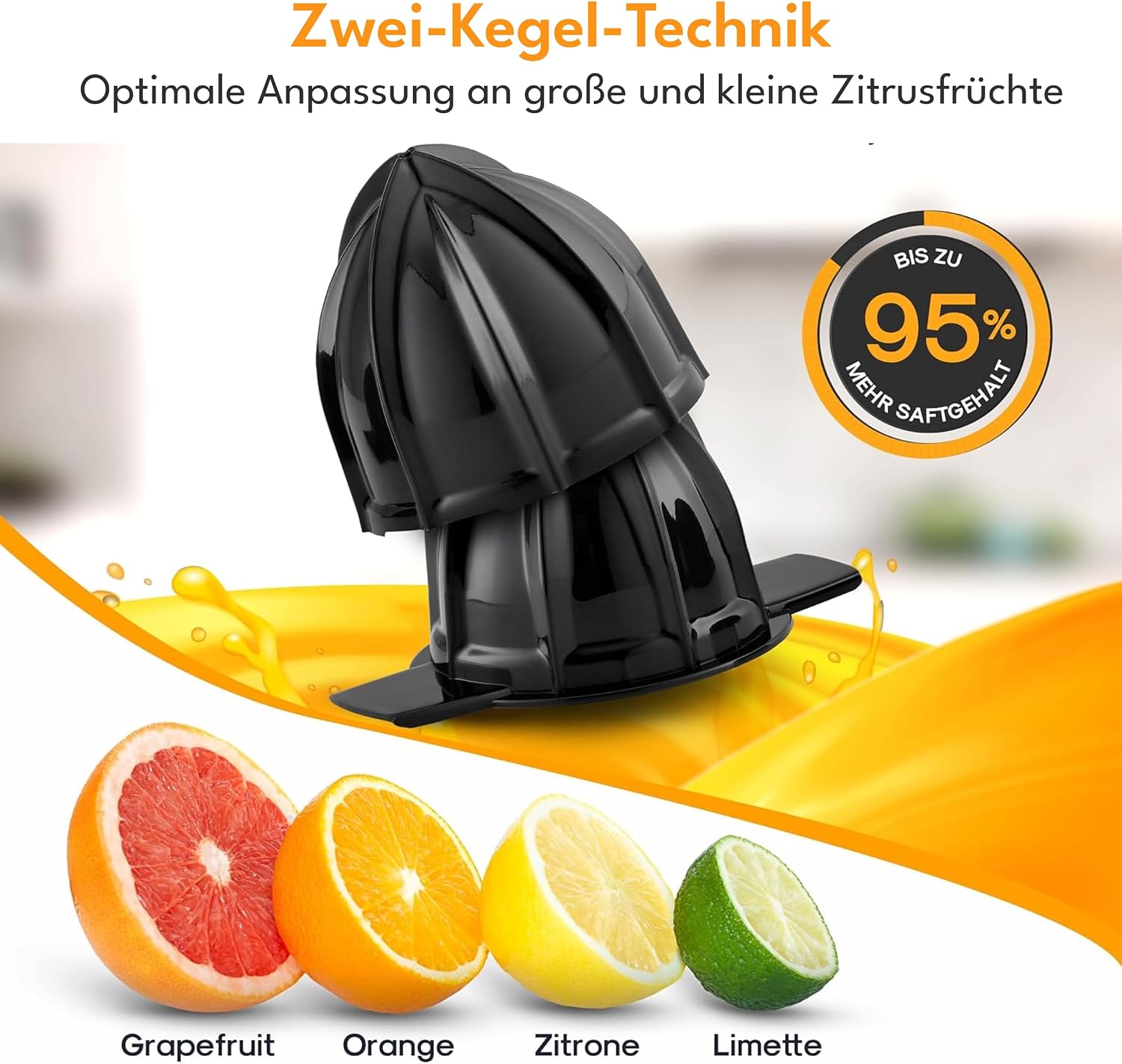 Detalle 2 de LEBENLANG Zitruspresse elektrisch 700 ml 🍊