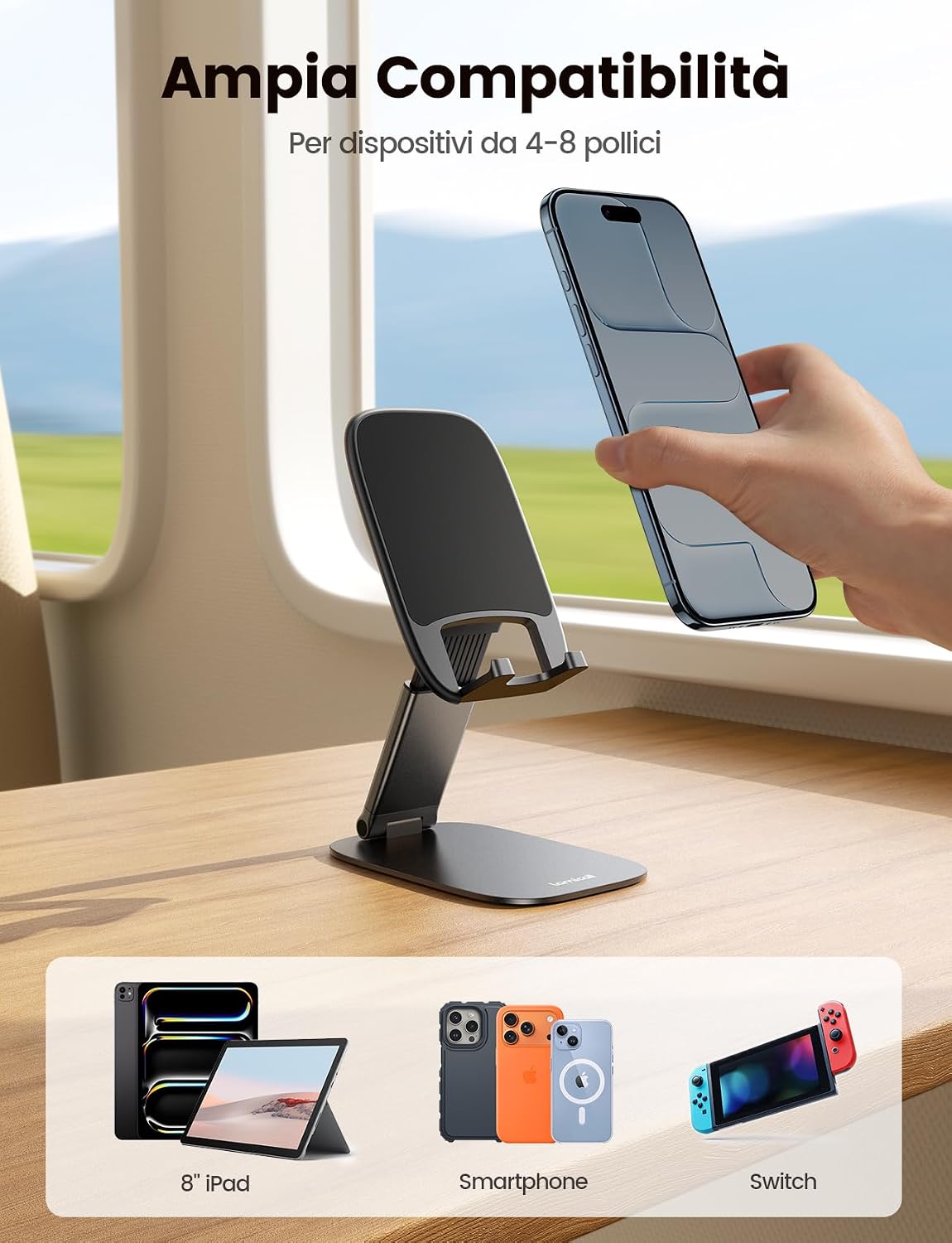 Detalle 2 de Lamicall supporto telefono da scrivania pieghevole 15 mm