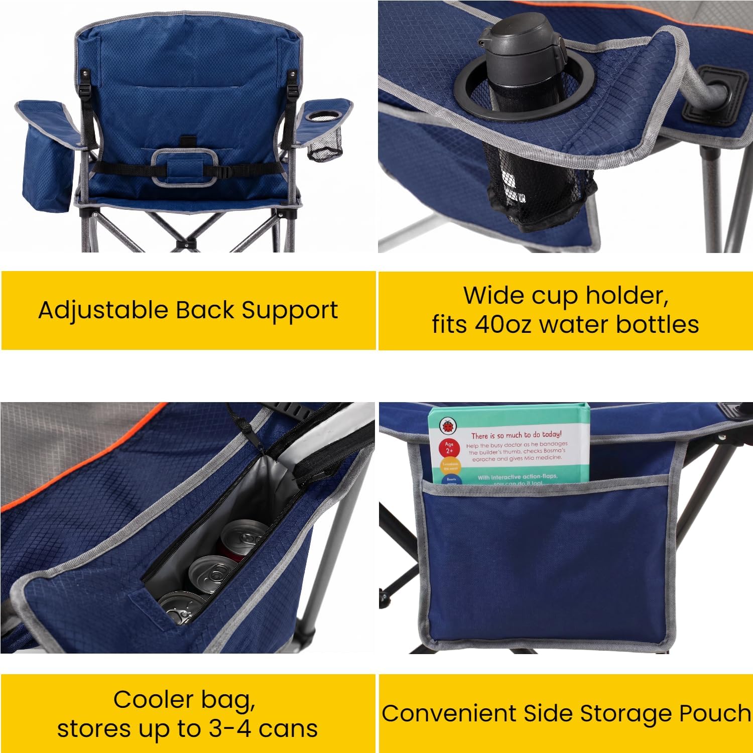 Thumbnail 5 de FAIR WIND Oversized camping chair 450 lbs