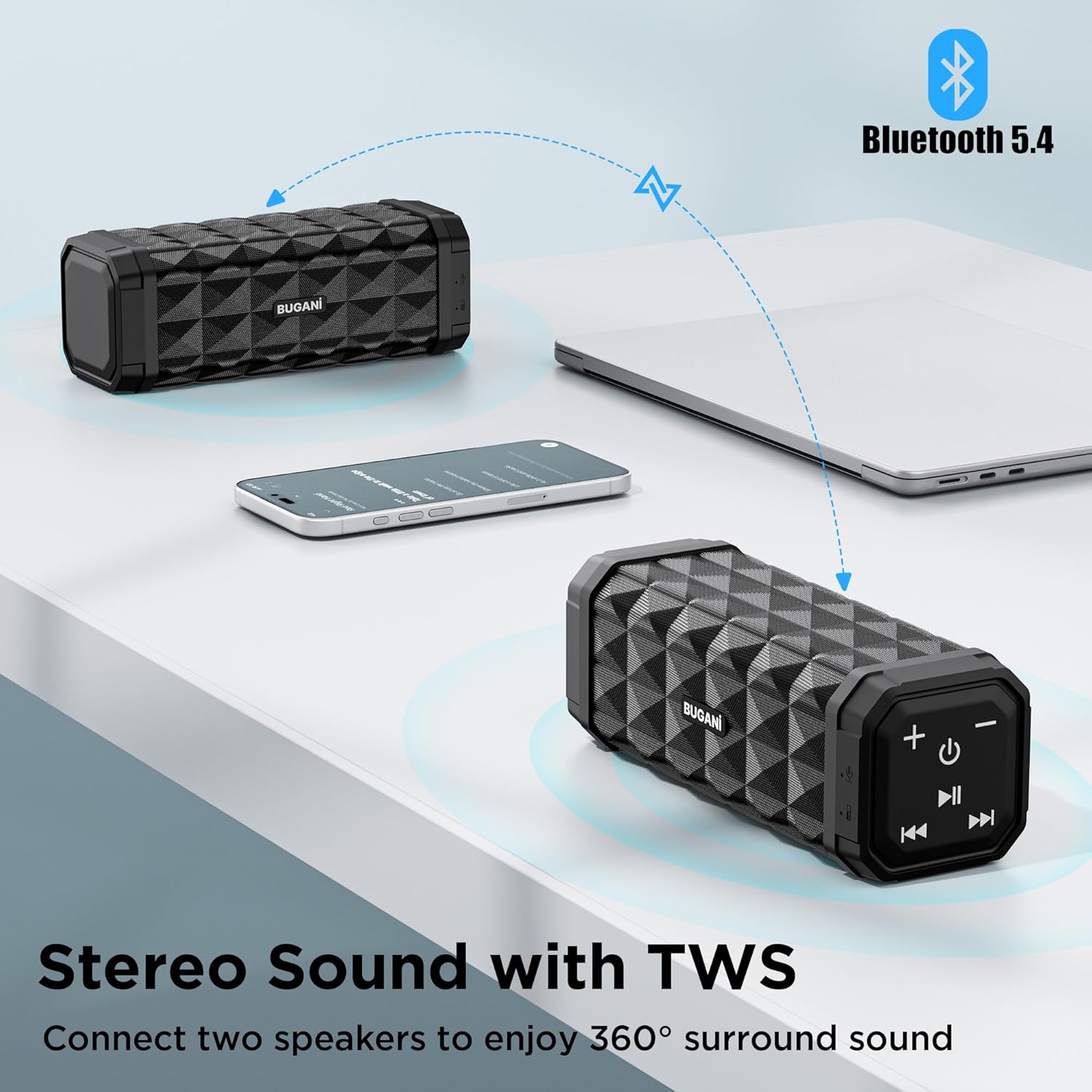 Detalle 2 de BUGANI Bluetooth Speaker 24H playtime ๐ข