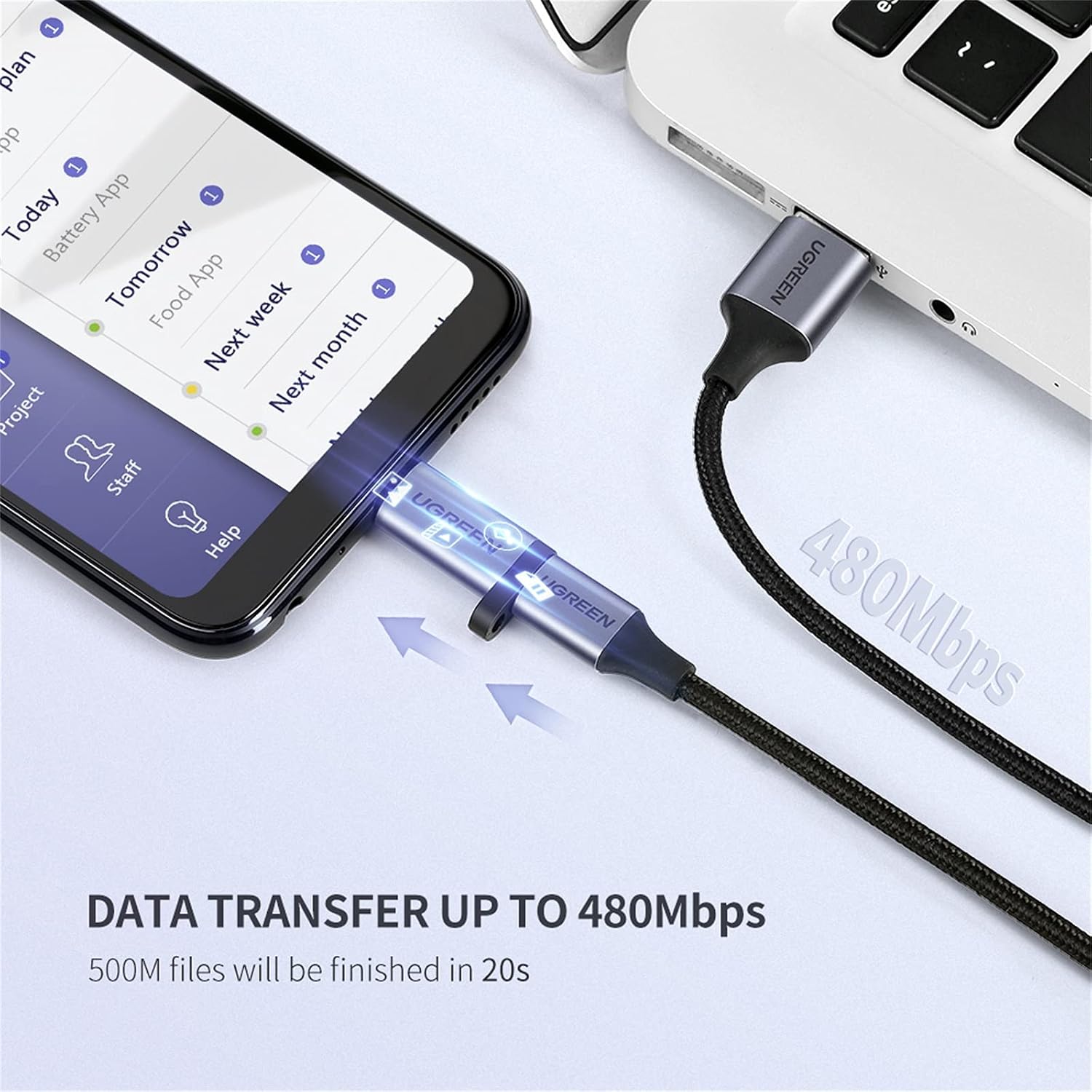 Thumbnail 2 de UGREEN USB-C to Micro-USB Adapter 2-Pack, 480 Mbps Data Transfer