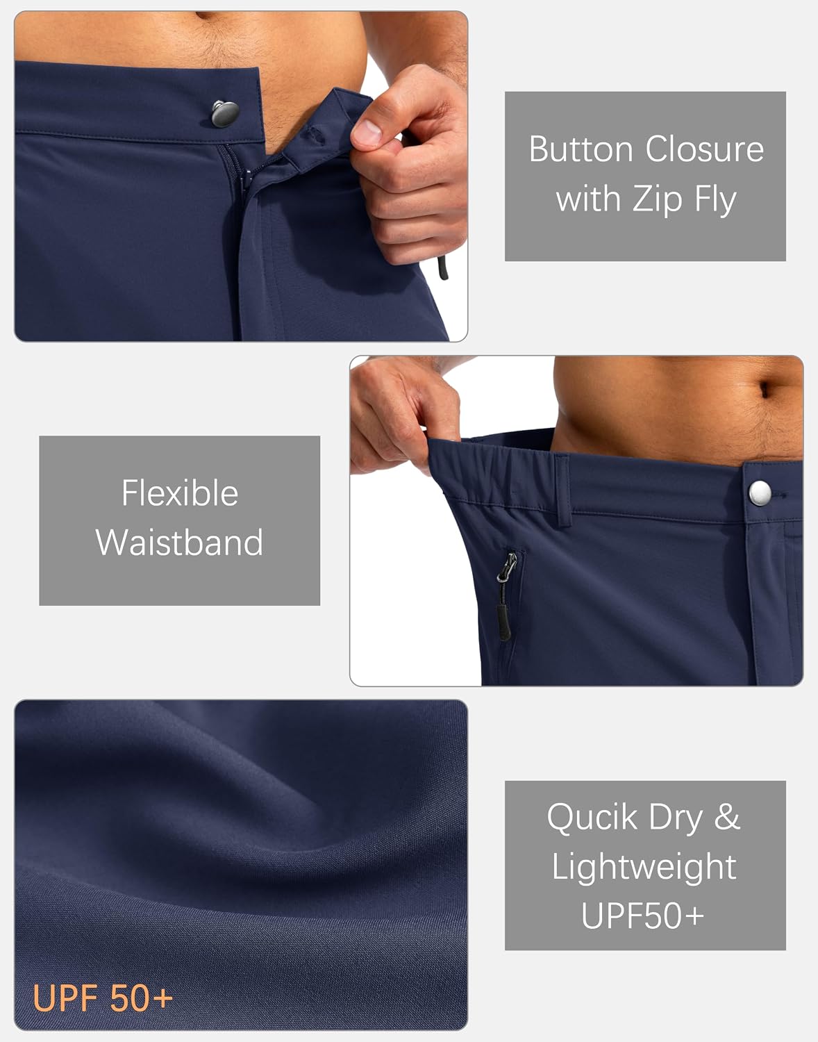 Thumbnail 4 de Pudolla Men's Hiking Cargo Shorts 9"