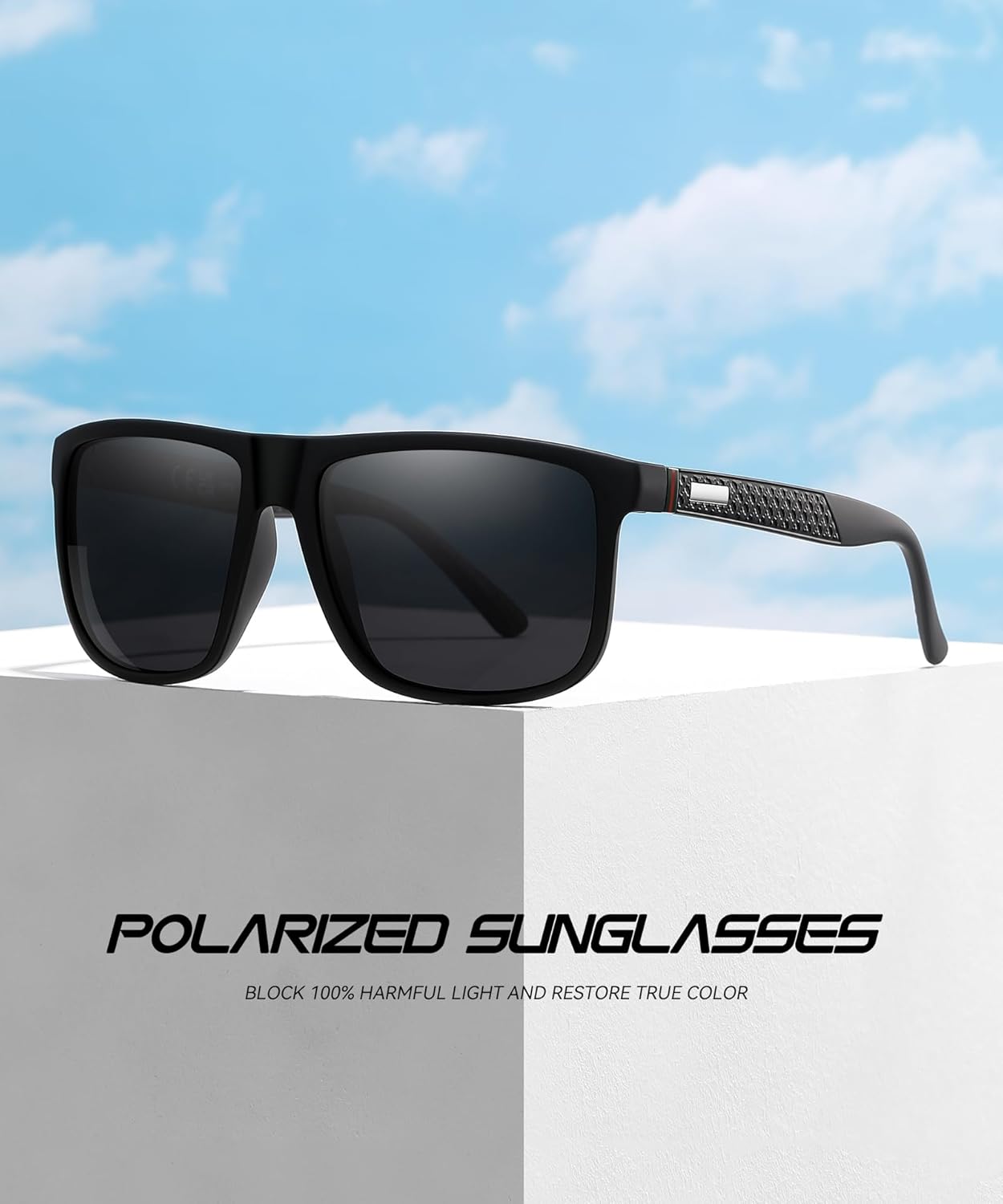 Thumbnail 5 de Perfectmiaoxuan Polarisierte Sonnenbrille für Herren & Damen mit TR90-Gestell, UV400 und HD-Pilotobjektiven