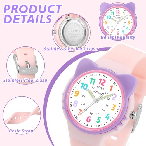 Thumbnail 3 de Juboos Montres Enfants Filles – Montre à Quartz Étanche pour Garçons et Filles (4–15 ans) avec bracelet souple