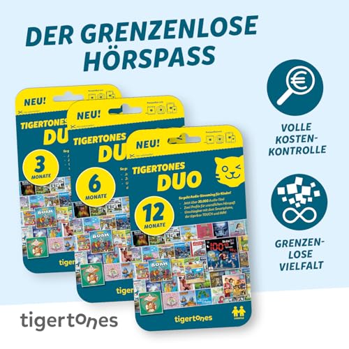 Detalle 2 de tigermedia tigertones Duo Prepaid-Zugang 6 Monate – Audio-Streaming für Kinder