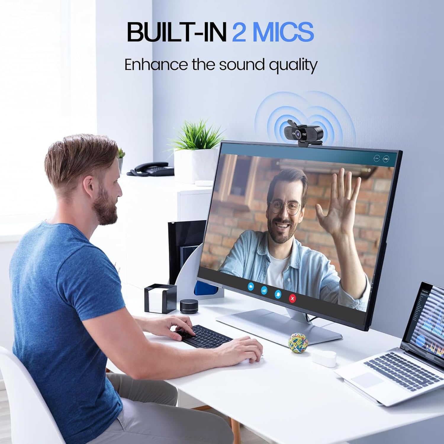 Detalle de EMEET C960 1080P webcam with mic