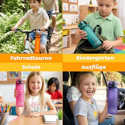 Thumbnail 6 de Sweety Fox Kinder-Trinkflasche 500 ml Orange – auslaufsicher, kohlensäuregeeignet