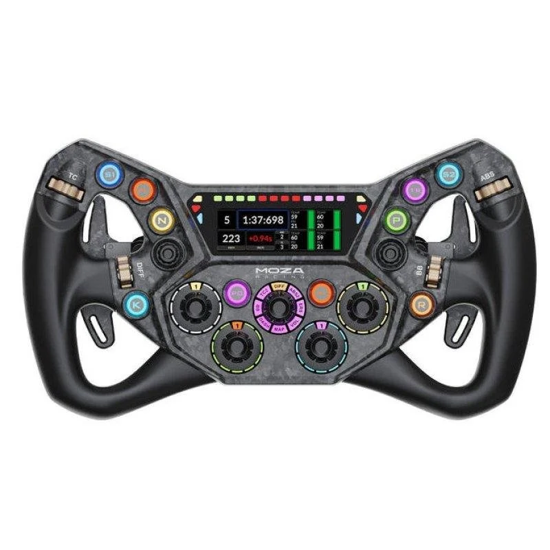 Moza KS Pro 300 mm: volante para simulación con fibra de carbono y pantalla RGB de 2,99