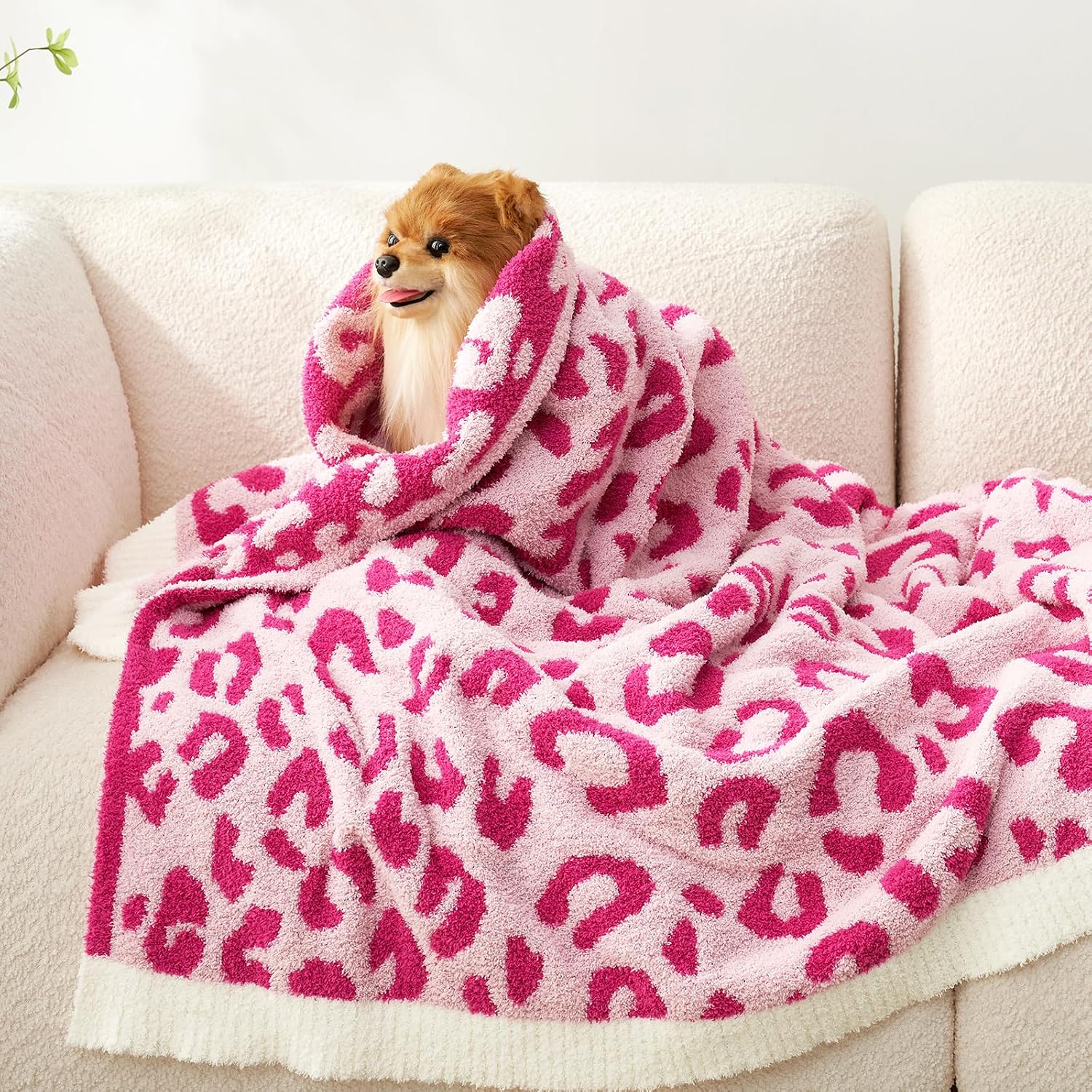 Thumbnail 6 de Snuggle Sac SnuggleSacHeather Reversible Leopard Throw, Microfiber, 60" x 80
