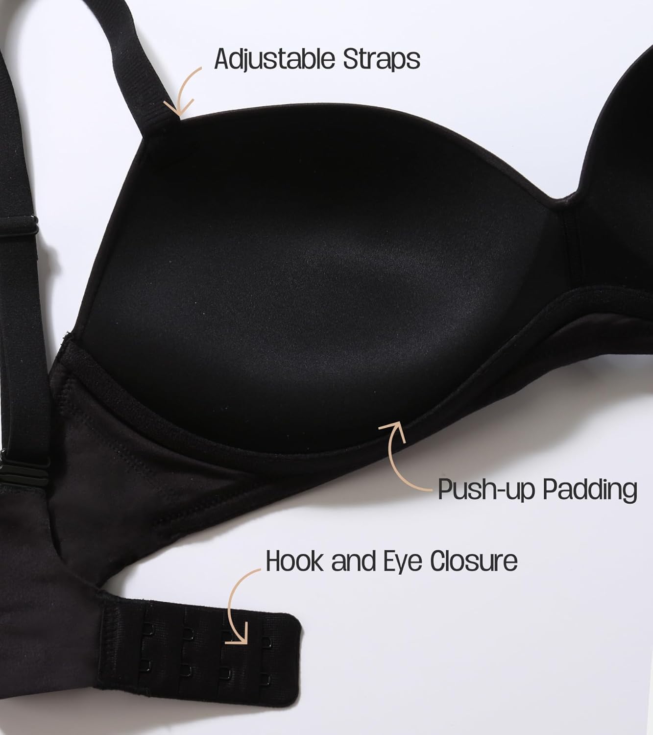 Thumbnail 5 de DotVol Damen Push Up BH ohne Bügel – bequemer gepolsterter Push-Up BH für Alltag