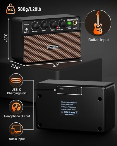 Thumbnail 8 de Flatsons FBA-10 Practice Guitar Amp: 10W Analogue Dual-Mode with Wireless Streaming
