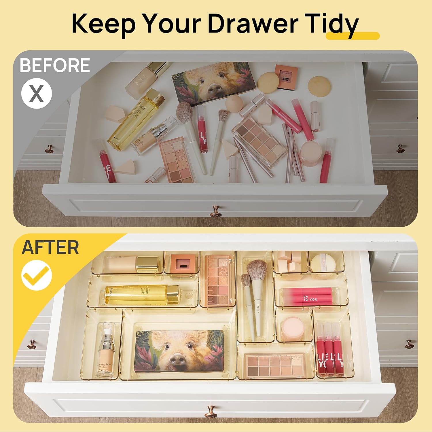 Detalle 2 de Vtopmart Plastic Drawer Organizers 25-Pack