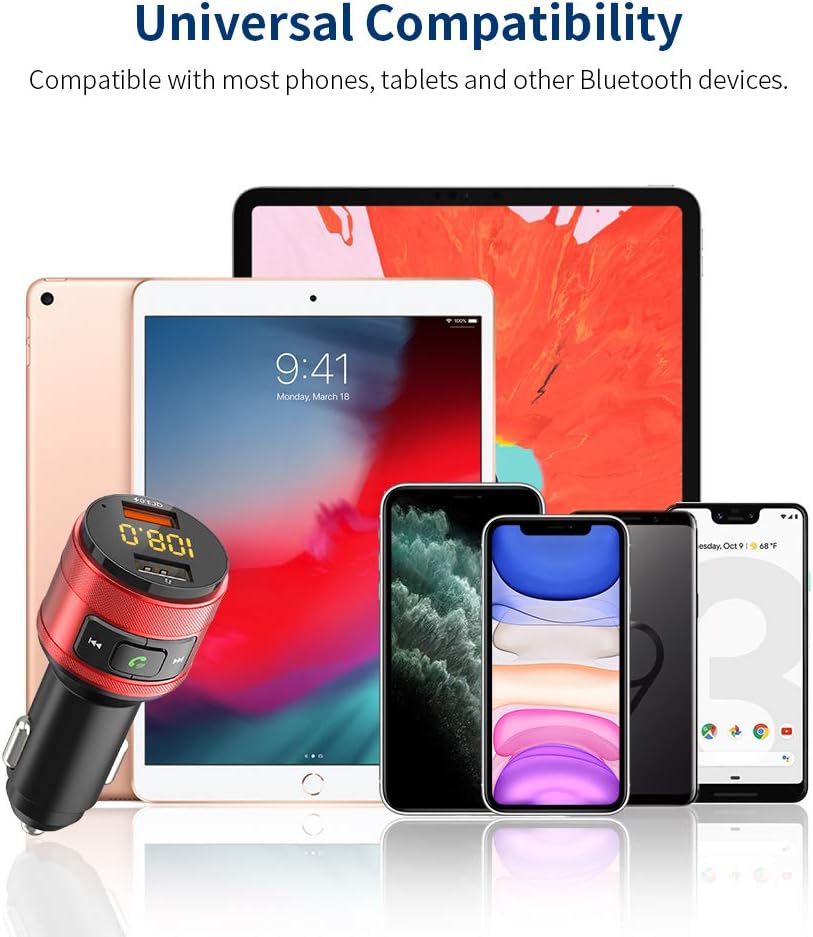 Thumbnail 5 de ZeaLife Bluetooth FM Transmitter with QC 3.0 car charger